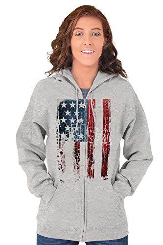 Classic Teaze American Flag Vertical Star Antique Zip Up Hoodie Mens Womens3