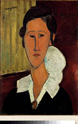 Portrait d'Anna Zborowska par Amedeo Modigliani Tableau Femme Art Mural 60x90cm