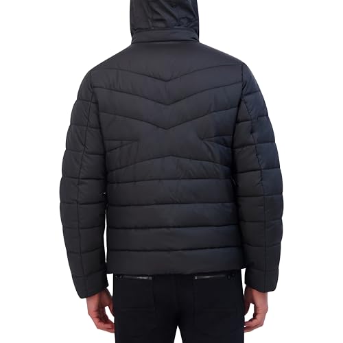 Kenneth Cole Men's Cf Zip Mixed Quilted Packable Puffer W Contrast Zipper4