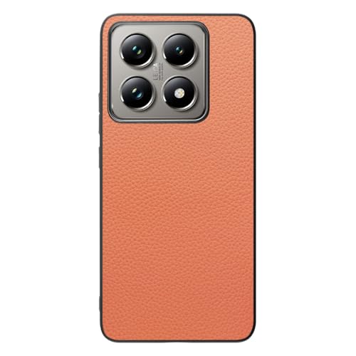 LOOF LUXURY-SHELL �{�v ���U�[ �X�}�z�P�[�X for Xiaomi 14T Pro �p �P�[�X �J�o�[ �X�g���b�v�z�[�� �V���v�� �ϏՌ� ���^ �y�� leather [�t���~���S]