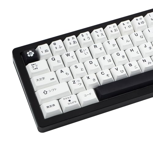 TIMSEKER Minimalist Black and White Japanese Keycap Set - PBT Keycaps by TIMSEKER - Used condition - US$25.98
