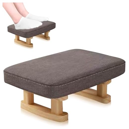 Exquilnova Foot Stool,Pouffe Footstool with Removable Padded Seat,Ottoman Stool for Rest Foot,Morden Under Desk Foot Rest for Living Room,Bedroom,Entryway,Office (Dark Dray)