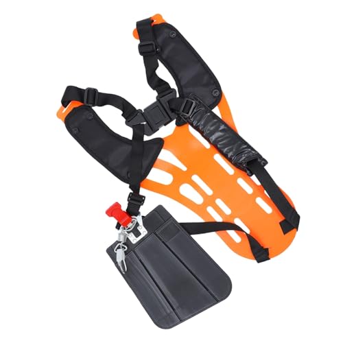 Happyyami 草刈機ハーネス 丈夫なステンレス素材 可能ショルダーストラップ 快適クッション付き 両肩対応 ガーデンモア トリマー兼用