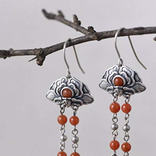 Boucles d'oreilles style chinois S925 hypoallergéniques légères et pampilles anti-ternissement - 5