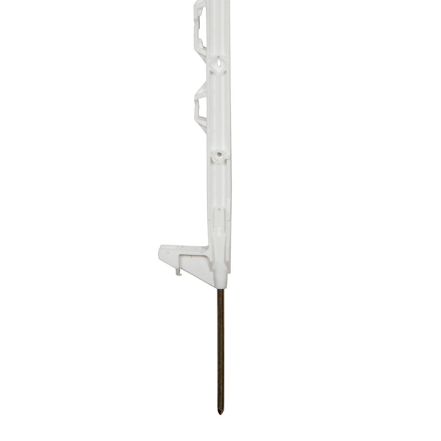 horizont paletti di recinzione per pascolo in plastica bianca, altezza 108cm, da 10 pezzi, passo singolo, paletto di plastica con occhielli per nastri, corde, fili