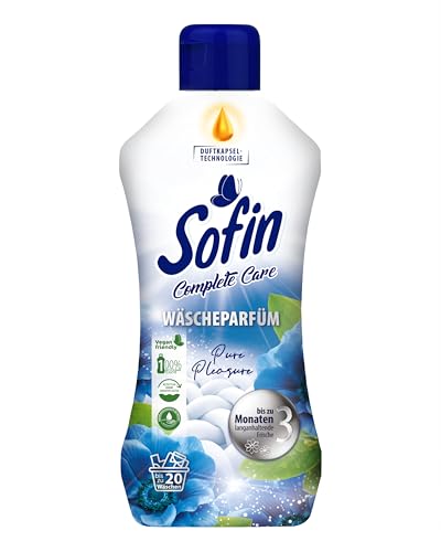 Sofin Wäscheparfüm flüssig Pure Pleasure 300ml - Ohne Weichspüler, Für alle Textilien geeignet, Frischer & langanhaltender Wäscheduft für 20 Waschgänge