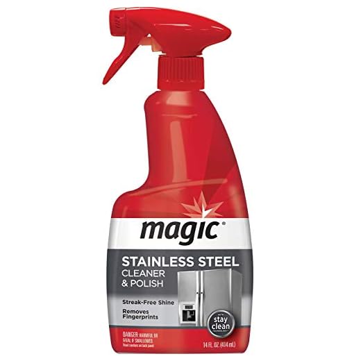 Magic Stainless Steel Cleaner & Polish Trigger Spray - Protects Appliances From Fingerprints and Leaves a Streak-free Shine - 14 fl. Oz.
