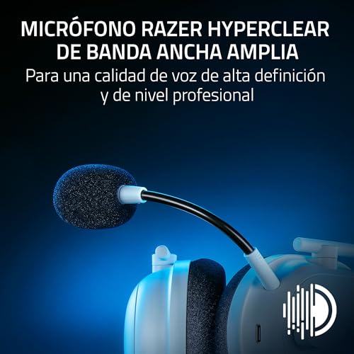 Razer Blackshark V2 Pro (PlayStation) - Auriculares Inalámbricos E-Sports para Consola PS5 (Diafragmas Triforce 50mm, HyperSpeed Wireless, Perfil de Audio FPS, Micrófono HyperClear) Blanco - imagen 4