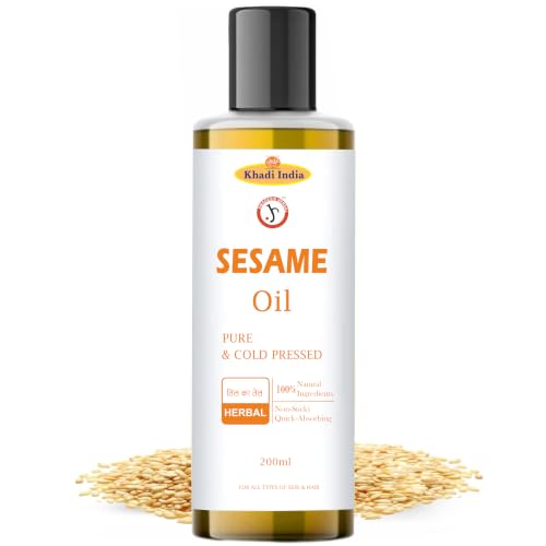 Image of Pure & Herbal Sesame Hair Oil for Hair and Skin, (Til, gingelly) | 100% Pure, Natural & Coldpressed | 200ml