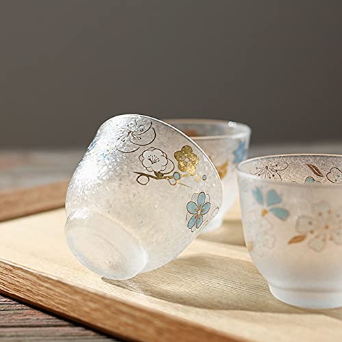 Set de 4 vasos de vidrio Frosted Ice Crystal 6oz miniatura 6