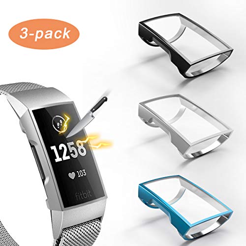 3 Pack Compatible with Fitbit Charge 4/Charge 3 Screen Protector,Valband Ultra Slim Soft