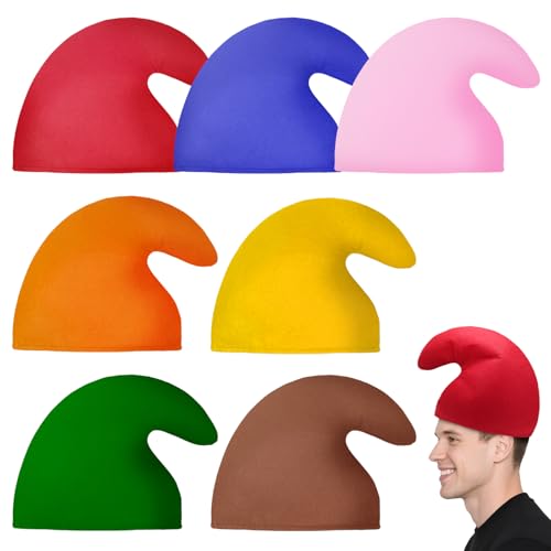 SZHUGEKI 7 Stück Zipfelmütze, Zwergenmütze, Elfenmütze,...
