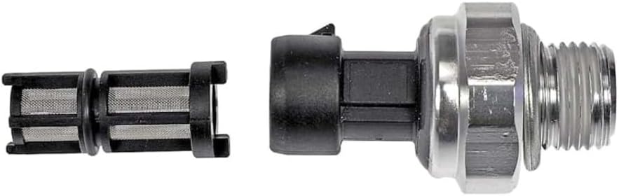 KarParts360 For Hummer H2 2005 2006 2007 2008 Engine Oil Pressure Sensor With Filter | Plastic, Metal Cable Material | Silver, Black | Male Connector and Terminal Gender | For 12556117, 12559780
