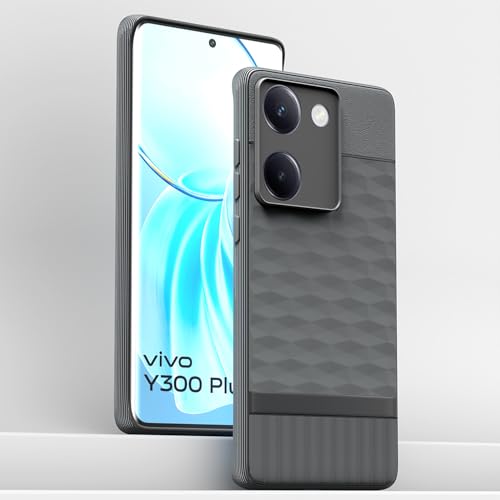 Image of Outlouders Bumper Case for Vivo Y300 Plus 5G | Full Camera Protection | TPU Soft Flexible Shockproof Back Cover (Grey)