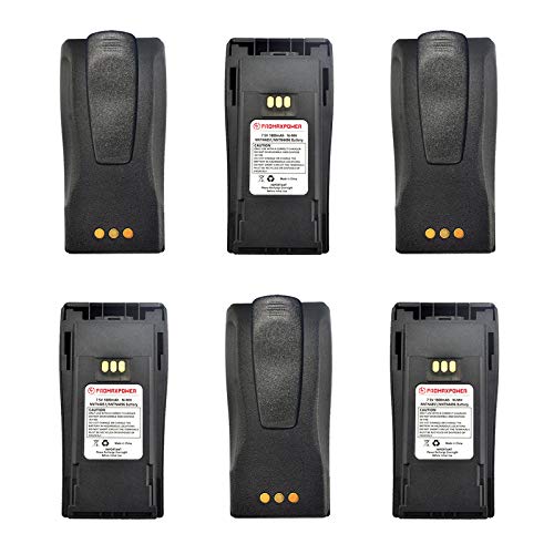 PROMAXPOWER [6-Pack] 1800mAh Ni-Mh Batteries for NNTN4851, NNTN4496, NNTN4497 Motorola Two-Way Radios CP040 CP150 CP200 CP200XLS EP450 GP3188 PR400
