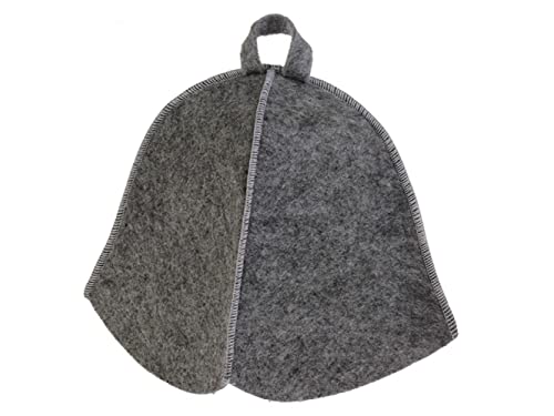 Sauna Hat 2Pcs, Russian Bath Hat, Vaporarium Hat, Sauna Hat For Men, Sauna Hat For Women, Wool 100%, Russian Sauna Hat, Bath Accessories For Sauna On The Street Steam Room Made In Ukraine Grey, White #TOP5