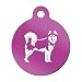 Alaskan Klee Kai Engraved Keychain/Round Tag with Tab Mister Petlife akk Purple