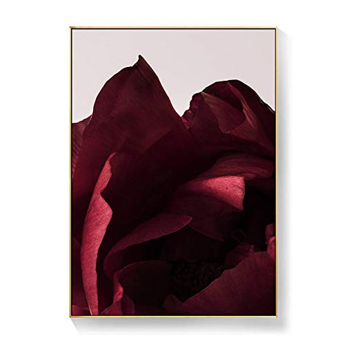 Impression moderne rose rouge grand format 3 pièces pour mur vide - 2