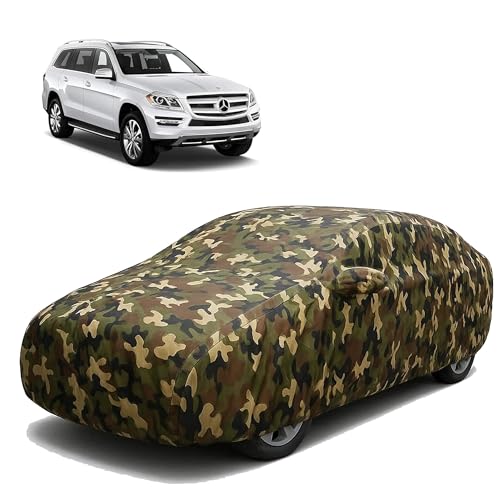Image of Sulfar 100% Waterproof Car Body Cover for Mercedes Benz GL - Triple-Stitched Dustproof UV, Heat & Rain Protection with Mirror Pockets, Full-Bottom Elastic & Free Storage Bag - All-Weather Indoor Outdo