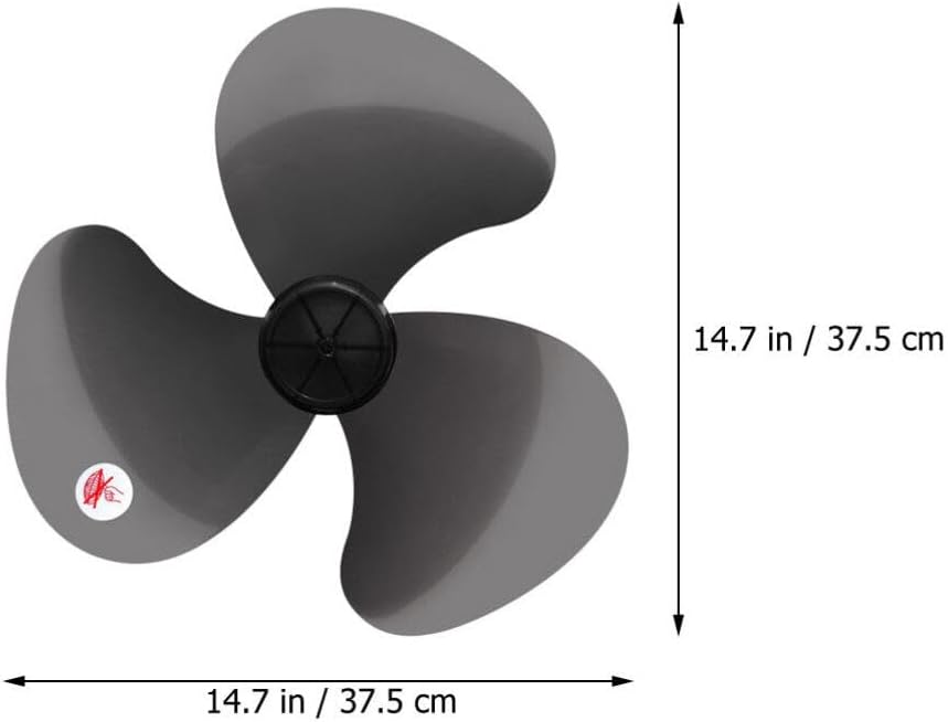 DOITOOL 16 Inch Plastic Fan Blade Replacement With Nut Cover - 3 Leaves Universal for Household Standing, Pedestal, and Table Fans