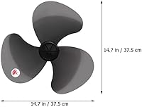 Vista 3 de Angoily Cuchillas de repuesto con cubierta de tuerca para mesa doméstica y ventiladores de pie, cuchillas de plástico fáciles de instalar