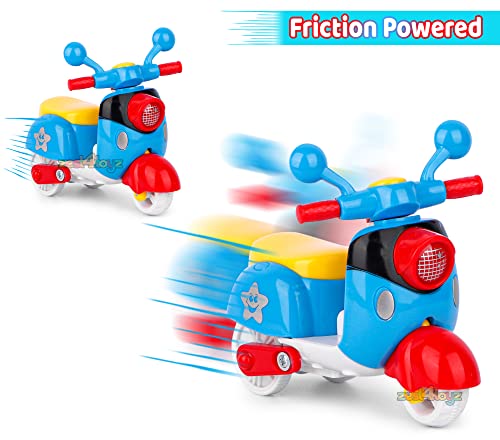 Image of Zest 4 Toyz Mini Scooter Toy for Kids Pack of 6 Friction Powered Colorful Push and Go Scooter Lightweight Design Safe Durable Indoor Outdoor Play Toys Perfect for Toddlers Boys and Girls Aged 3+