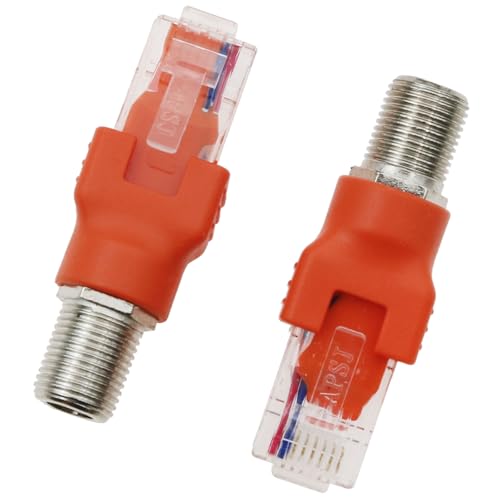 Adaptador Conector F Hembra a RJ45 Macho Pack x2 miniatura 3