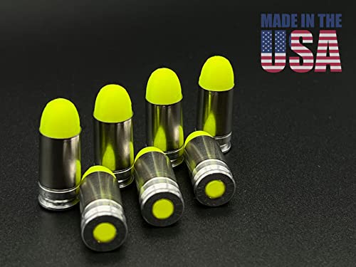 TechStudio3D 9mm Dummy Rounds, Snap Caps - Neon Green - Firearms Dry Fire Ammo for Training - Made in USA (10 Snap Caps)