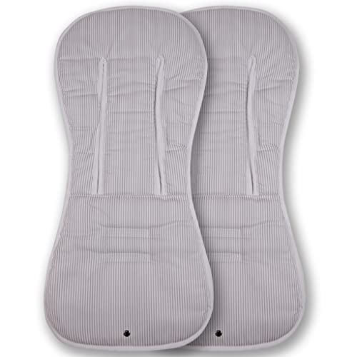 Tititnins® - Pack 2ud. Colchonetas para Bugaboo Donkey 5 MIL GRIS - Acolchado Transpirable- (100% Algodón) Cover