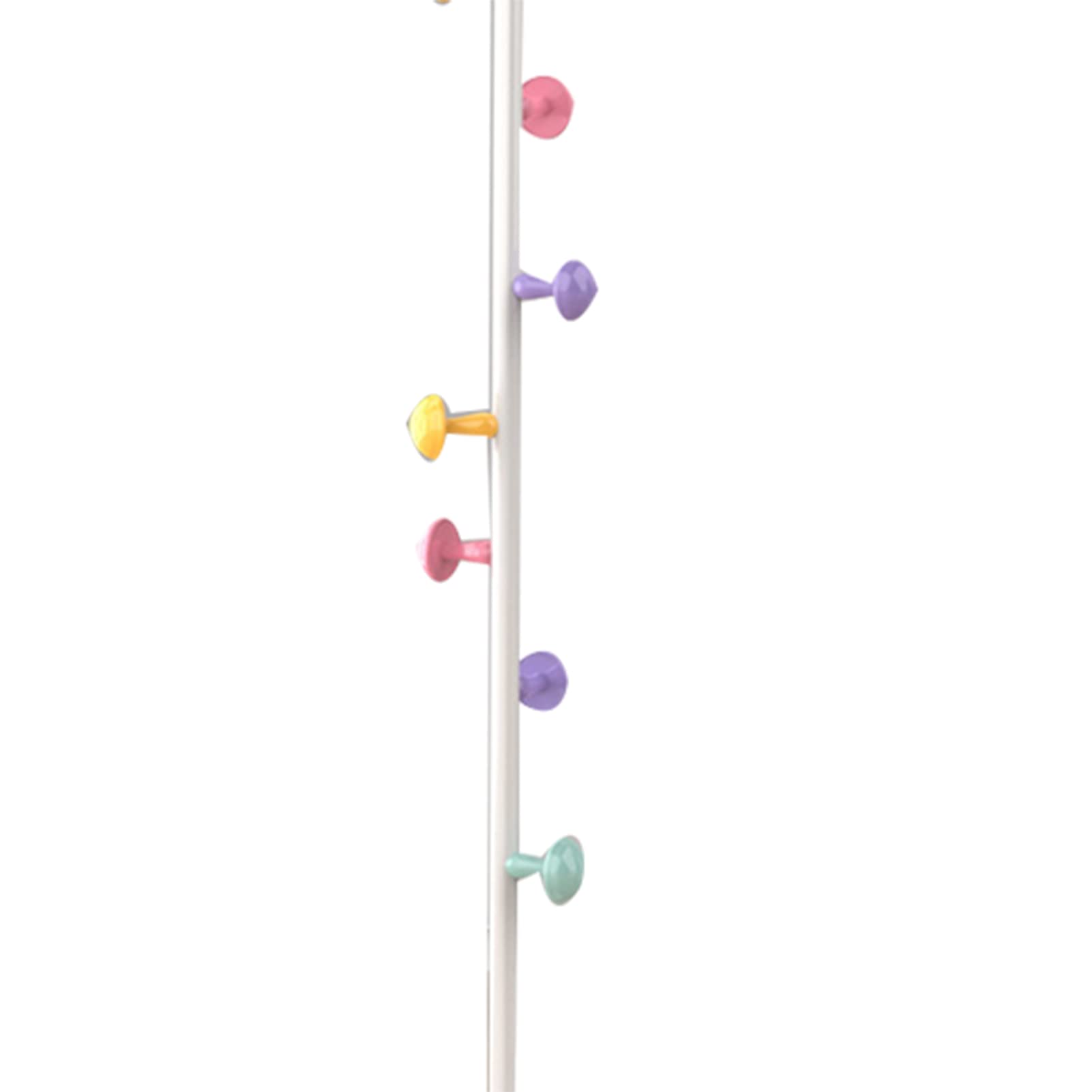 Appendiabiti da Terra in Stile Minimalista, Appendiabiti da Terra Rimovibile con 7 Ganci, Appendiabiti Autoportante in Metallo per Camera da Letto, Soggiorno e Ufficio (Classico Bianco 167 cm)