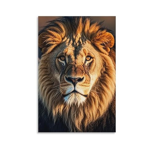 Toile murale lion de qualité supérieure pour une élégance intérieure intemporelle