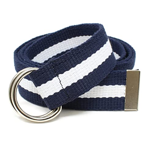 Canvas Web Belt D-Ring Buckle 1.25