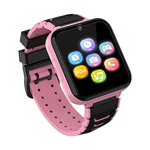 Smart klocka för barn, smartklocka för barn med telefonsamtal spel musikspelare SOS miniräknare inspelare väckarklocka [1 GB Micro SD ingår], barnklocka gåvor för pojkar och flickor 3-12 år (Rosa)