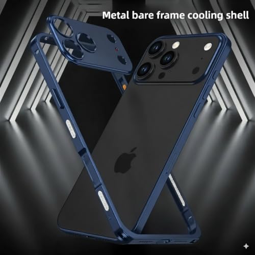 Image of MILLION CASES Element X Cooling Metal Case for iPhone 17 Pro Max, iPhone 17 Pro Max Back Cover Case(2025) - Metal | Brilliant Blue