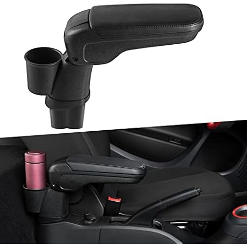 Central Armrest with Storage Compartment for Smart 453 Fortwo Forfour, Folding Armrest with Cup Holder Cover