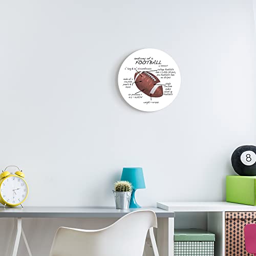 Image of 'Anatomy Of Football Educational Sports Facts'| Wall Plaque Art | Stupell Industries | 12 x 12 Inches, Easy to Hang and Sturdy, Made in USA, by Dishique