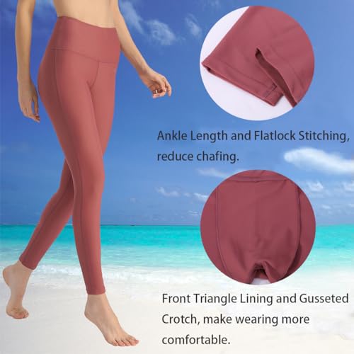 Image of Ubestyle UPF 50+ High Waist Women's Swim Pants Swim Leggings Swimming Tights Rash Guard Pants Sun Protective