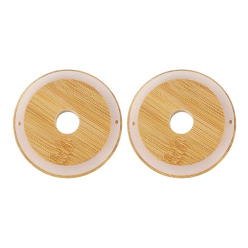 Tapas de bambú para tazas adiós al café frío con estas cubiertas uxcell de 2.76" 2