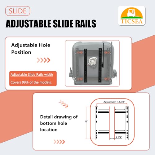 Image of Universal Tractor Seat, Zero Turn Mower Seat with Adjustable Safety Belt Armrest Backrest Micro Switch for John Deere ZTR Forklift Skid Steer Loader Telehandler Dozer Excavator