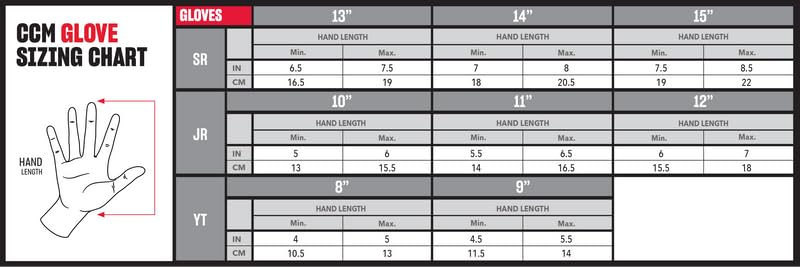 CCM Next Handschuhe Junior S26, 11 Zoll, Rot/Weiß