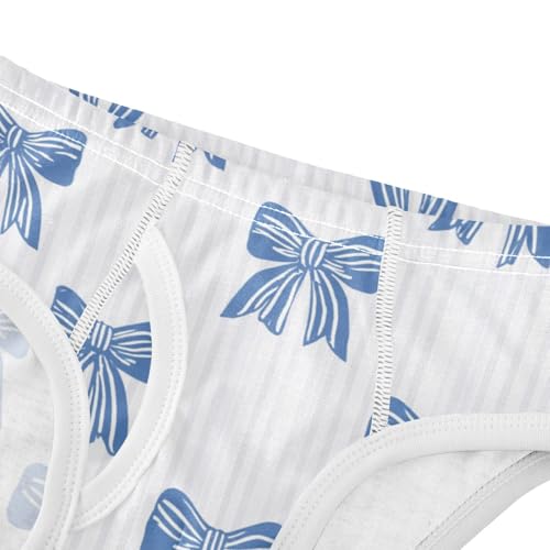 Wusikd Blue Bow Stripes Boys' Underwear Cotton Boys Briefs Soft Toddler Underwear 2T4