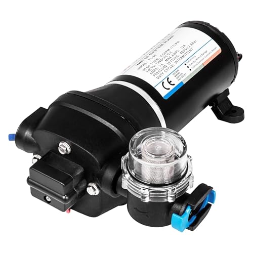 Engine Water Pump 12V Diaphragm Water 17L/Min 40PSI High Pressure Automatic Self Priming Misting Booster Pump