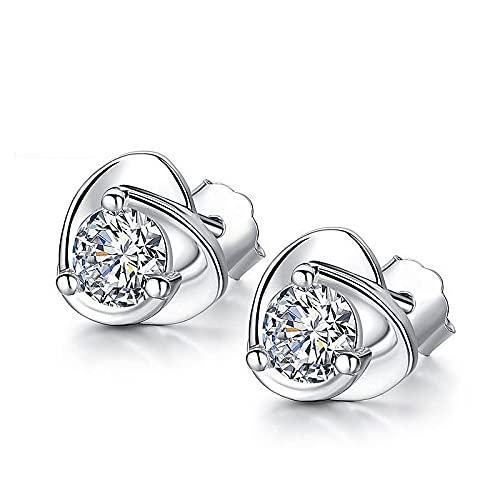 Boucles d'oreilles coeur en argent hypoallergénique contre les irritations