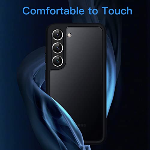Image of JETech Matte Cover Case for Samsung Galaxy S23 5G 6.1-Inch, Frosted Translucent Back Protective Slim Phone Cover, Anti-Fingerprints (Black)