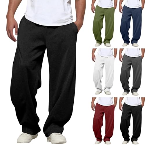 bmkBWO Baggy Sweatpants for Men,High Waisted Pull On Lightweight Joggers Workout Athletic Sweat Pants with Pockets