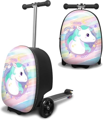 ALVOD Scooter Suitcase for Kids - Scooter Luggage for Kids Lightw...