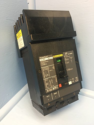 SCHNEIDER ELECTRIC 600-VOLT 15-AMP HJA36015 Molded CASE Circuit Breaker 600V 15A, Black