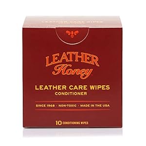 Leather Honey Leather Conditioner Wipes: Restore Leather On-The-Go. Protect & Condition Leather Couches, Car Seats, Purses, Shoes, Bags & Tack. Safe for Any Color. 10 Non-Toxic, Ready-to-Use Wipes