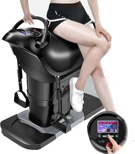 電動乗馬マシン、屋内3Dシミュレーション乗馬フィットネスマシン、脂肪燃焼とシェイプアップホームフィットネス機器20スピード調整、LCDスクリーン、A-A