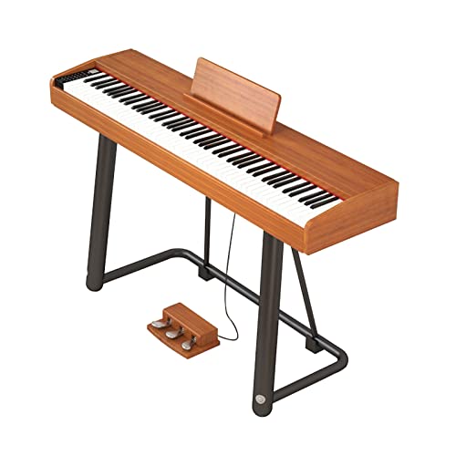 Piano numérique 88 touches avec support Triple pédale Touches pondérées Clavier électronique portable Support de piano Bluetooth MIDI for débutants Adultes Enfants (Color : Brown) - Les Beatles, Paul McCartney, John Lennon, RIngo Starr, George Harrison Piano numérique 88 touches avec support Triple pédale Touches pondérées Clavier électronique portable Support de piano Bluetooth MIDI for débutants Adultes Enfants (Color : Brown)
